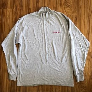 Marled gray mock neck long sleeve tee sz M